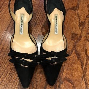 Manolo Blahnik Suede Kitten Heels